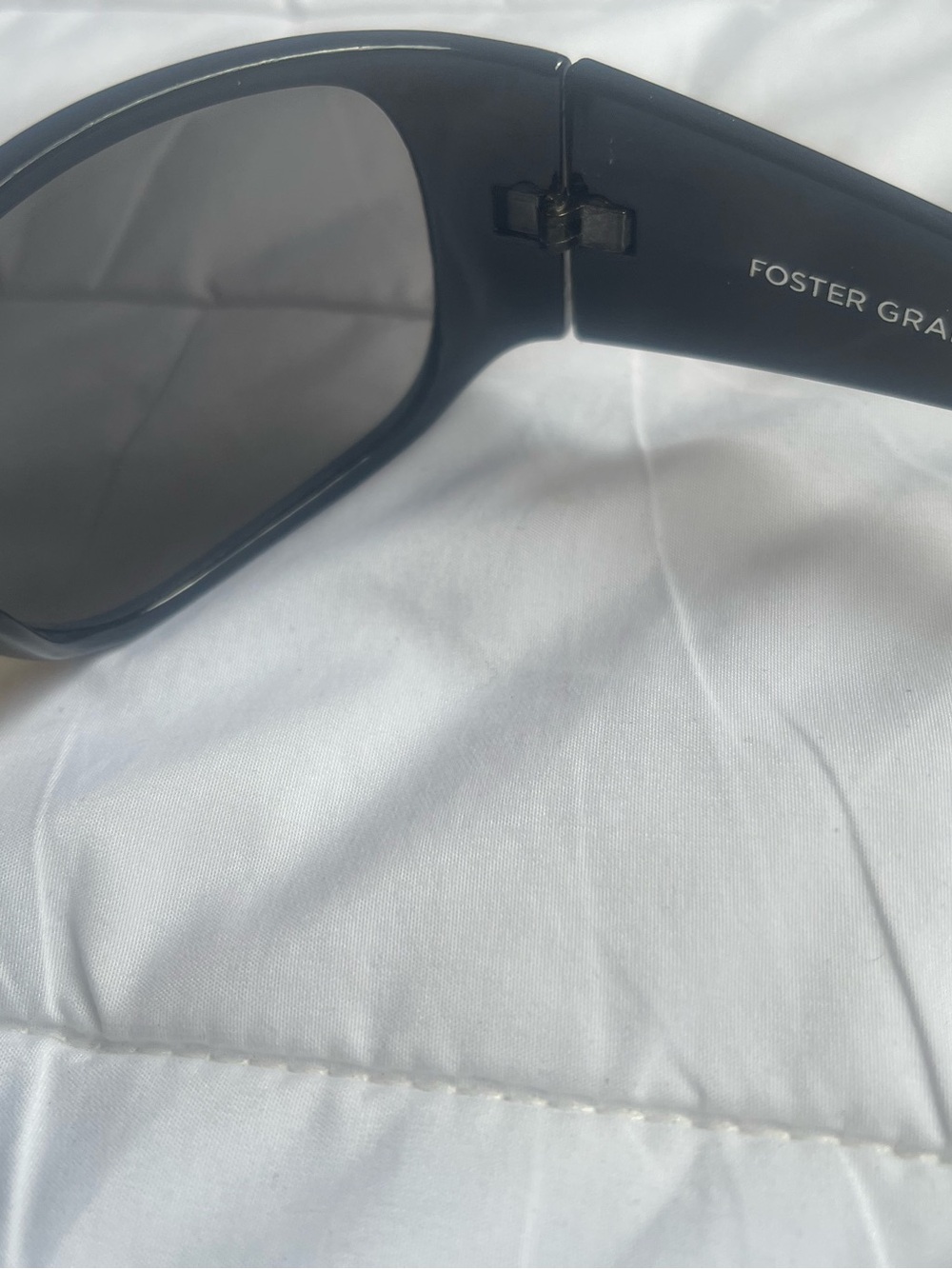 Foster Grant Men's Black Frame Sunglasses with Gray Lenses